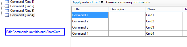 edit commands